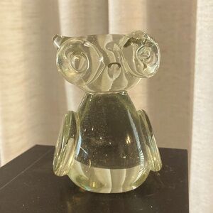 Vintage Glass Owl Figurine